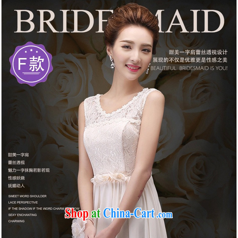 Korean edition 2015 summer lace bridesmaid dress in long, tied with bridesmaid sisters served as performing service E XL, her spirit (Yanling), online shopping