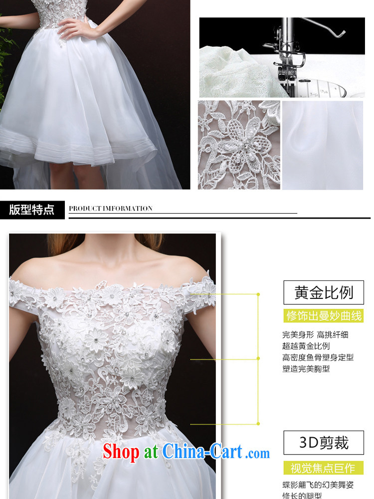 Honey, bride wedding dresses 2015 new front short, long-tail a Field shoulder collar Korean video thin large, wedding lace Princess home yarn white XXL pictures, price, brand platters! Elections are good character, the national distribution, so why buy now enjoy more preferential! Health