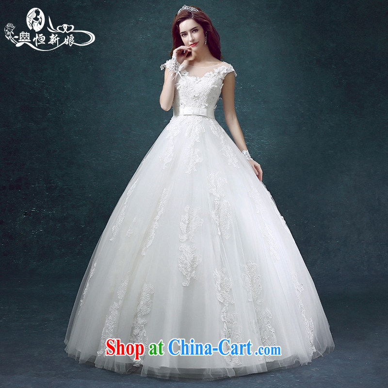 Code Hang Seng brides field shoulder wedding 2015 spring and summer new alignment to cultivating simple code Korean shoulders wedding female beauty graphics thin aura lady white XXXL, and hang Seng bride, shopping on the Internet