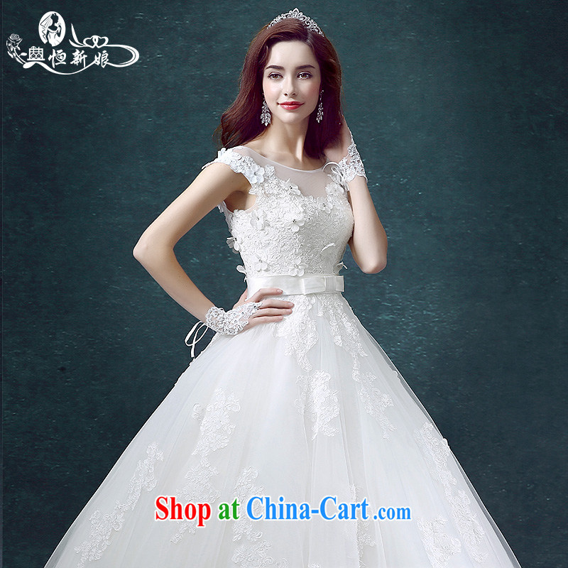 Code Hang Seng brides field shoulder wedding 2015 spring and summer new alignment to cultivating simple code Korean shoulders wedding female beauty graphics thin aura lady white XXXL, and hang Seng bride, shopping on the Internet