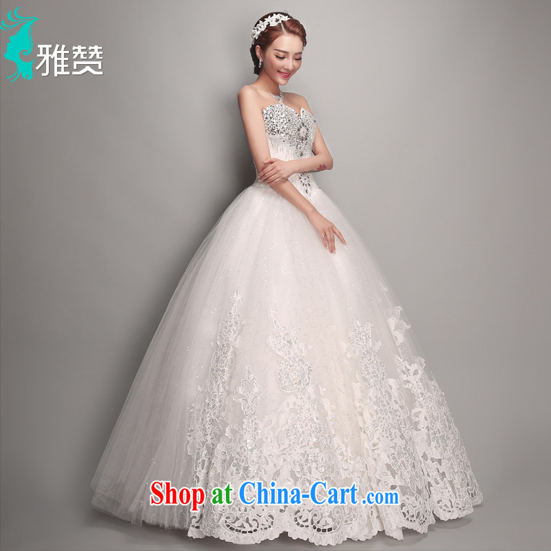 And Jacob his bride Korean-style wedding dresses bare chest water drilling 2015 summer New Beauty video thin straps Princess with shaggy dress white XXL, Zambia (YAZAN), online shopping