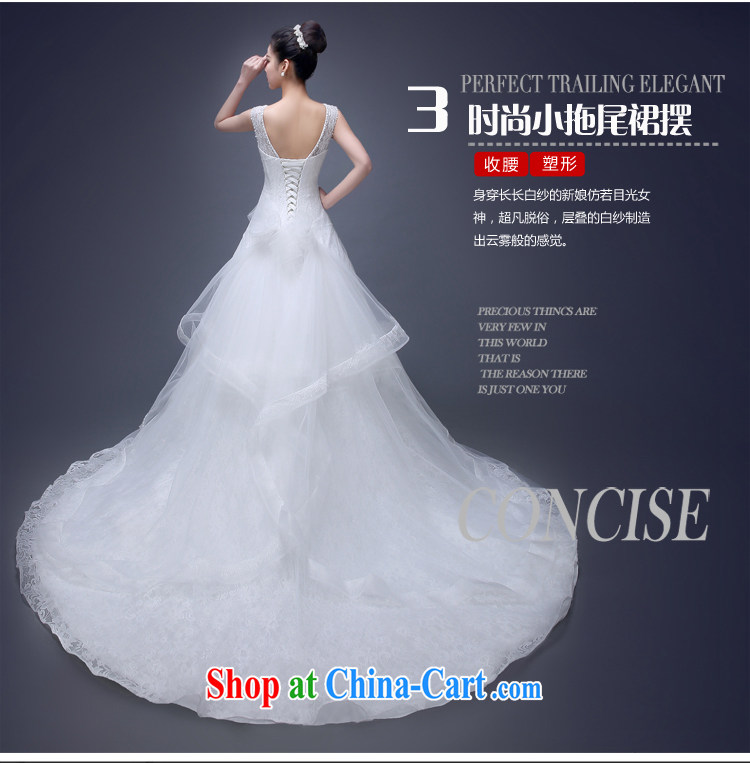 Qi wei summer 2015 new Korean-style wedding dresses wedding dress uniform toast white shoulders V for small-tail bound beauty with larger graphics thin wedding female white XXL only for perfect pictures, price, brand platters! Elections are good character, the national distribution, so why buy now enjoy more preferential! Health