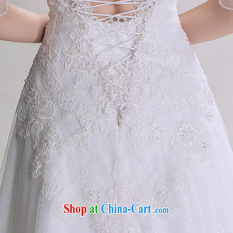 A yarn 2015 new Korean-style lace pack shoulder strap beauty graphics thin luxurious tail advanced custom wedding 401501241 white XXL code 30 days pre-sale, a yarn, shopping on the Internet