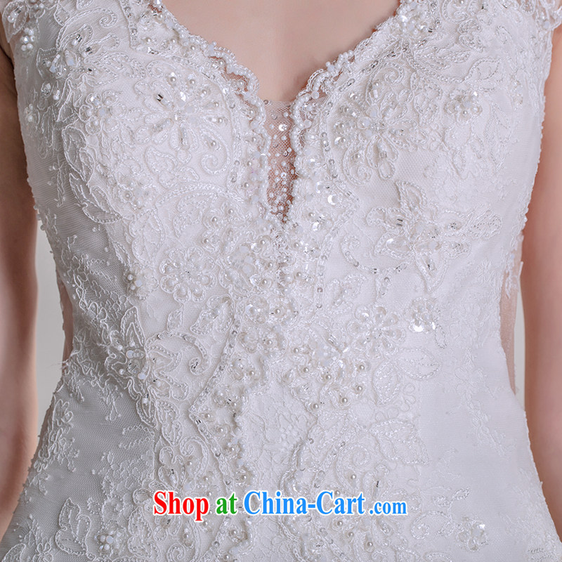 A yarn 2015 new lace shoulders V Wipe for chest sexy beauty crowsfoot luxury advanced custom wedding 401501210 white XXL code 30 days pre-sale, a yarn, shopping on the Internet