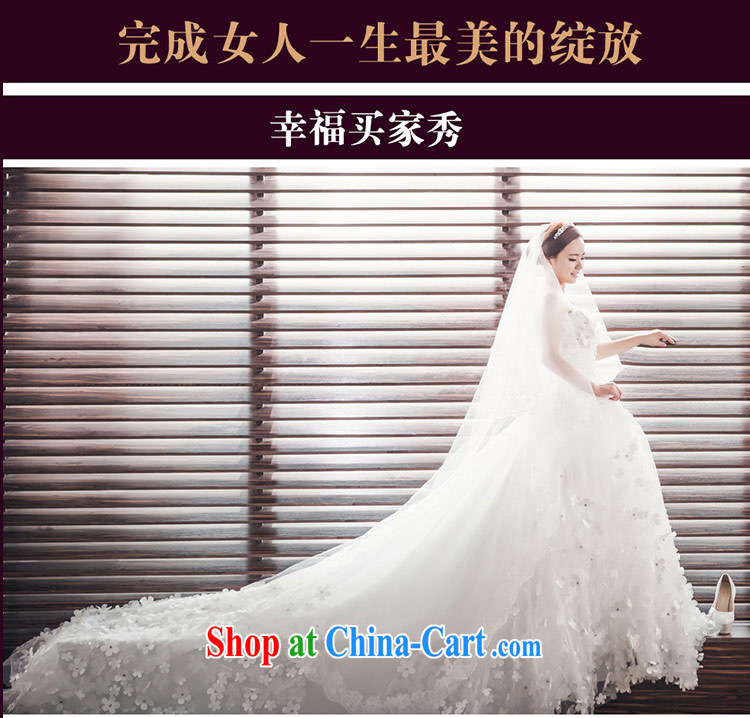The Vanessa summer 2015 Korean wedding dresses bows bridal wedding dress white flowers with long tail cultivating larger wedding dress white XXL exquisite wedding pictures, price, brand platters! Elections are good character, the national distribution, so why buy now enjoy more preferential! Health