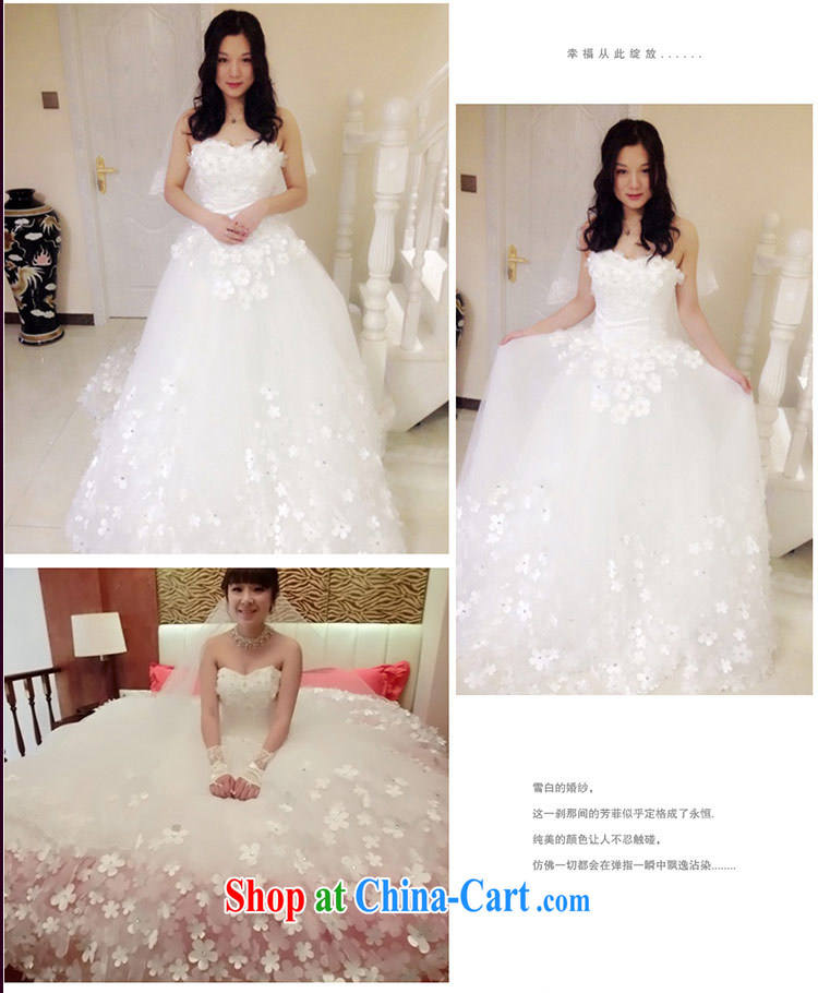 The Vanessa summer 2015 Korean wedding dresses bows bridal wedding dress white flowers with long tail cultivating larger wedding dress white XXL exquisite wedding pictures, price, brand platters! Elections are good character, the national distribution, so why buy now enjoy more preferential! Health