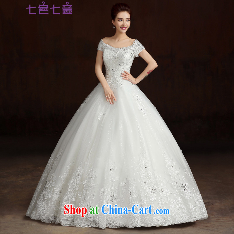 7 color 7 tone summer 2015 new Korean layout shoulders with custom graphics thin the Field shoulder bridal wedding dresses H 081 white tailored _final_