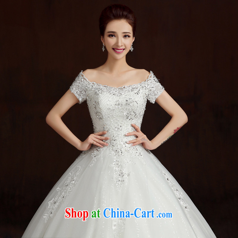 7 color 7 tone summer 2015 new Korean layout shoulders with custom graphics thin the Field shoulder bridal wedding dresses H 081 white tailored (final), 7 color 7 tone, shopping on the Internet