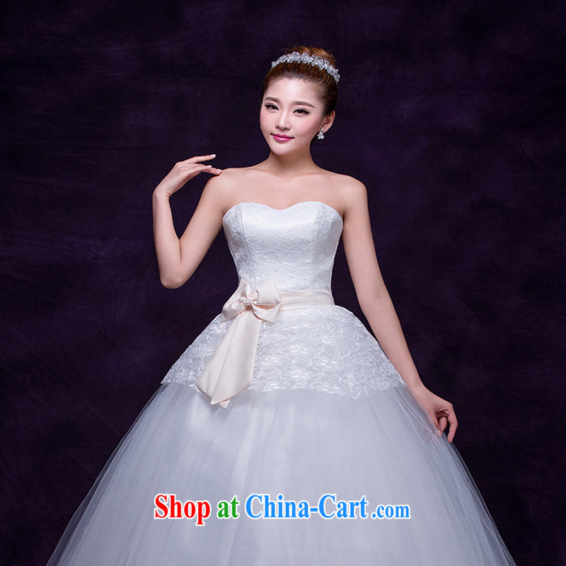 Autumn 2015 new Korean sweet bridal wedding Princess graphics thin elegance with wedding dresses photo building photo white dresses white XXL