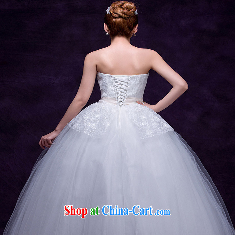 Autumn 2015 new Korean sweet bridal wedding Princess graphics thin elegance with wedding dresses photo building a photo white dresses white XXL, her spirit (Yanling), online shopping