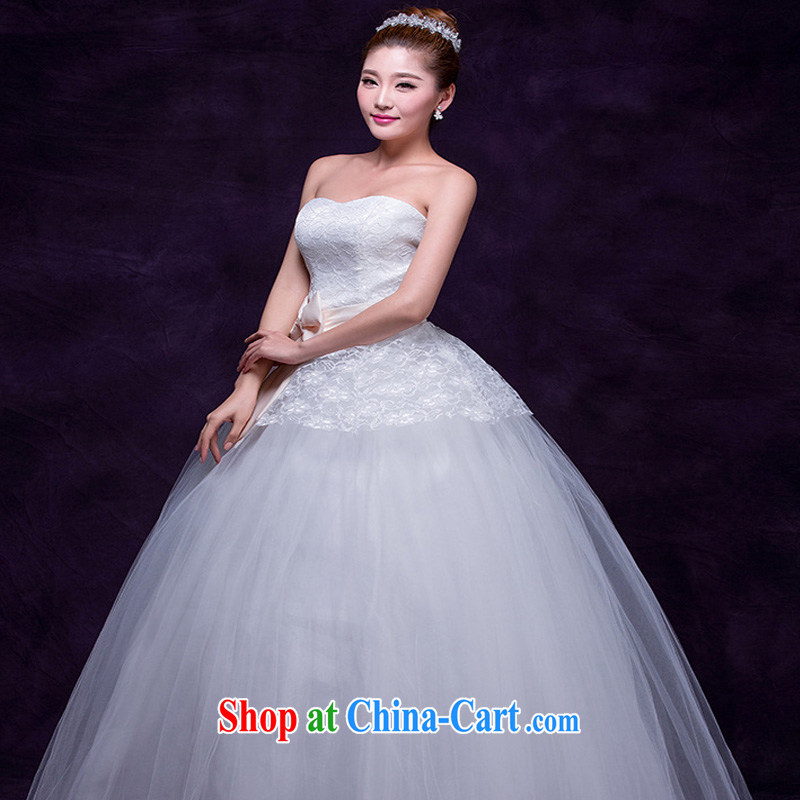 Autumn 2015 new Korean sweet bridal wedding Princess graphics thin elegance with wedding dresses photo building a photo white dresses white XXL, her spirit (Yanling), online shopping