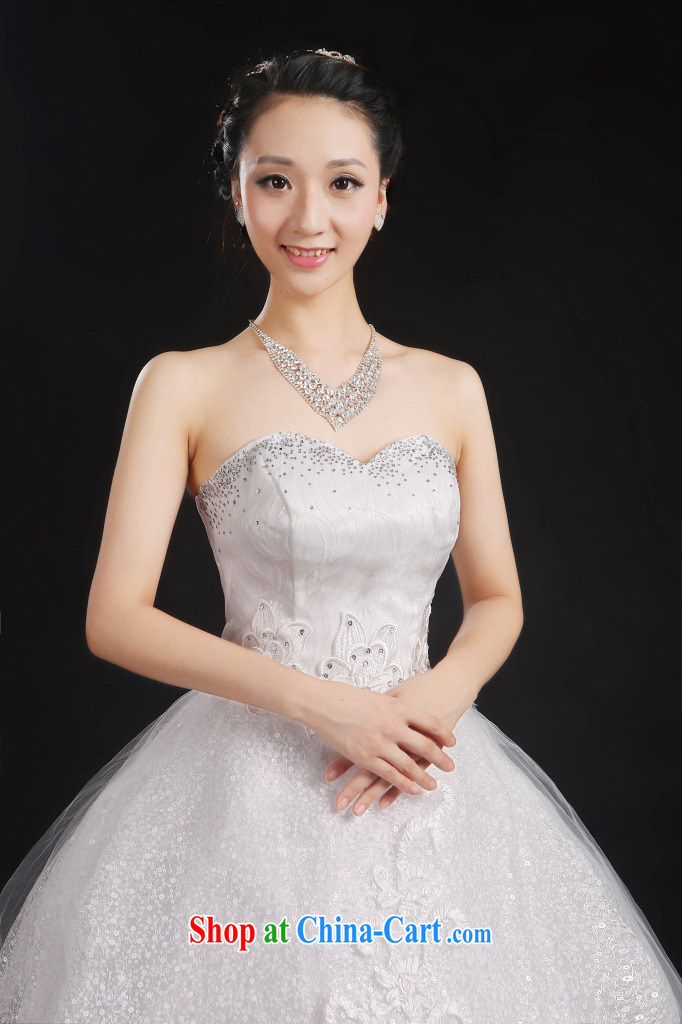 Autumn 2015 new upscale white with bridal wedding dresses Korean fashion strap wipe iron chest drill wedding white L pictures, price, brand platters! Elections are good character, the national distribution, so why buy now enjoy more preferential! Health
