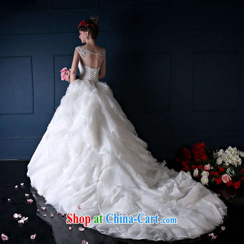 Bridal wedding dresses 2015 spring and summer new stylish Korean shoulders the code graphics thin wedding band-tail wedding white L, Sin Sin better edge, shopping on the Internet