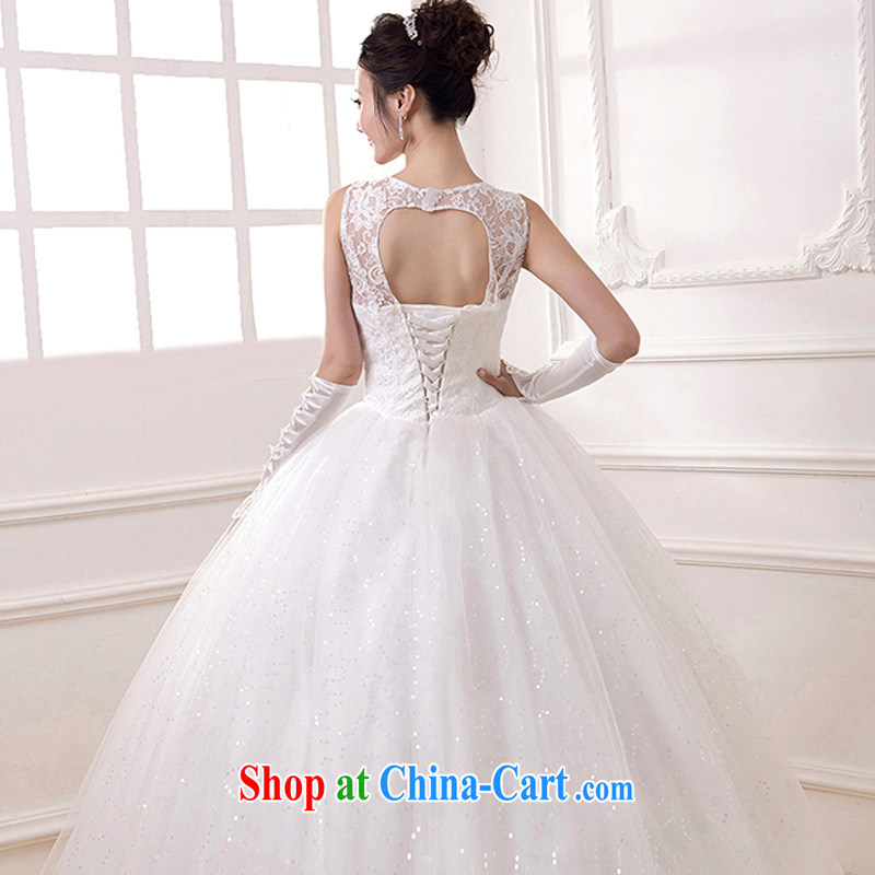 Her spirit (Yanling) Autumn 2015 new dual-shoulder lace bridal wedding dresses sweet and stylish graphics thin Openwork with straps, white L, her spirit (Yanling), online shopping