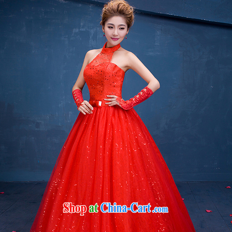 Autumn 2015 New China wind series wedding bridal marriage is also sweet and elegant graphics thin red wedding sexy lace red XL