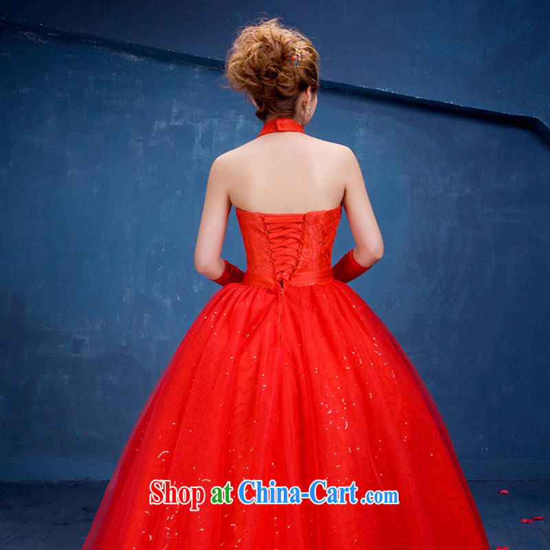 Autumn 2015 New China wind series wedding bridal marriage is also sweet and elegant graphics thin red wedding sexy lace red XL, her spirit (Yanling), and, on-line shopping