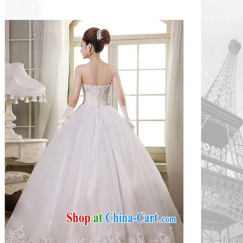 Her spirit (Yanling) wedding dresses white autumn 2015 new luxury lace wiped his chest, wedding white XXXL, her spirit (Yanling), online shopping