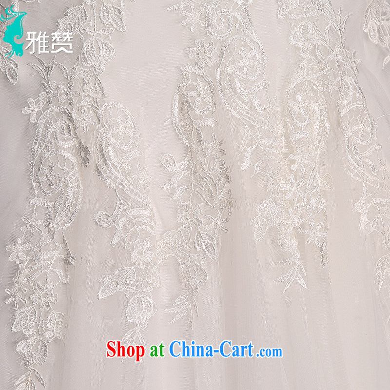 Zambia Jacob crowsfoot wedding a shoulder with summer 2015 new tie-in Bride high long-sleeved lace wedding wedding dress white XXL, Zambia (YAZAN), and, on-line shopping