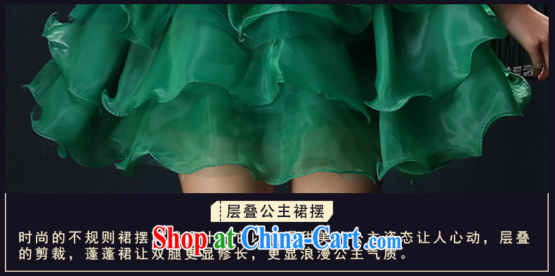Summer 2015 new erase chest short Princess Korean banquet dress bridal toast serving small stage performances serving green tailored pictures, price, brand platters! Elections are good character, the national distribution, so why buy now enjoy more preferential! Health