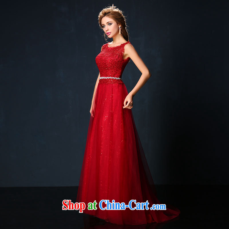 bridal dresses summer 2015 new dual-shoulder-length, red wedding toast serving the code beauty banquet dress wine red tailored Sin Sin better edge, shopping on the Internet