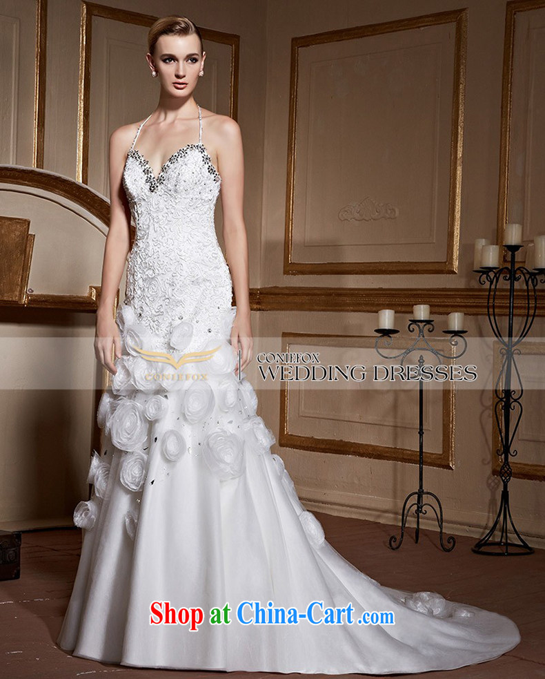 Creative Fox white straps long wedding dresses stylish tail marriages wedding sweet flowers graphics thin wedding high-end custom 99,033 white tailored pictures, price, brand platters! Elections are good character, the national distribution, so why buy now enjoy more preferential! Health