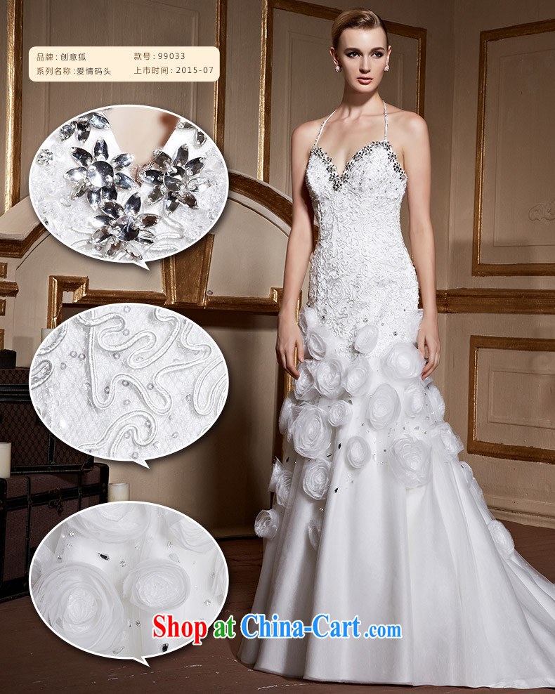 Creative Fox white straps long wedding dresses stylish tail marriages wedding sweet flowers graphics thin wedding high-end custom 99,033 white tailored pictures, price, brand platters! Elections are good character, the national distribution, so why buy now enjoy more preferential! Health