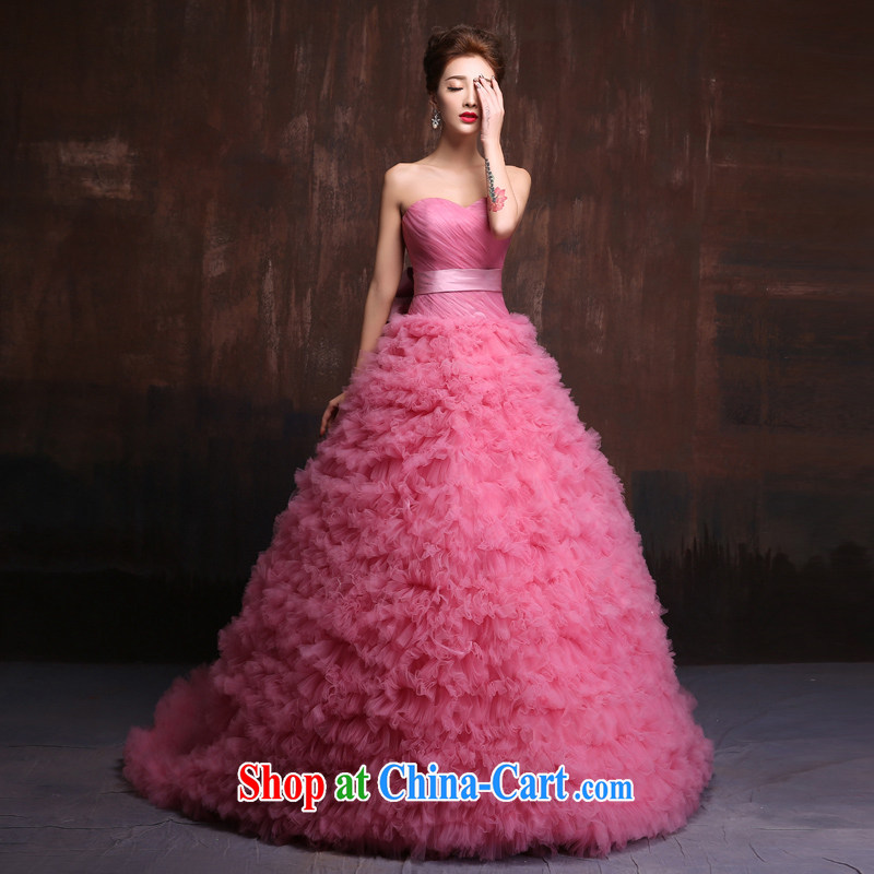 sin Sin better edge 2015 new luxury wedding dresses Korean long-tail dress shadow floor theme sample wedding 豆沙 toner custom