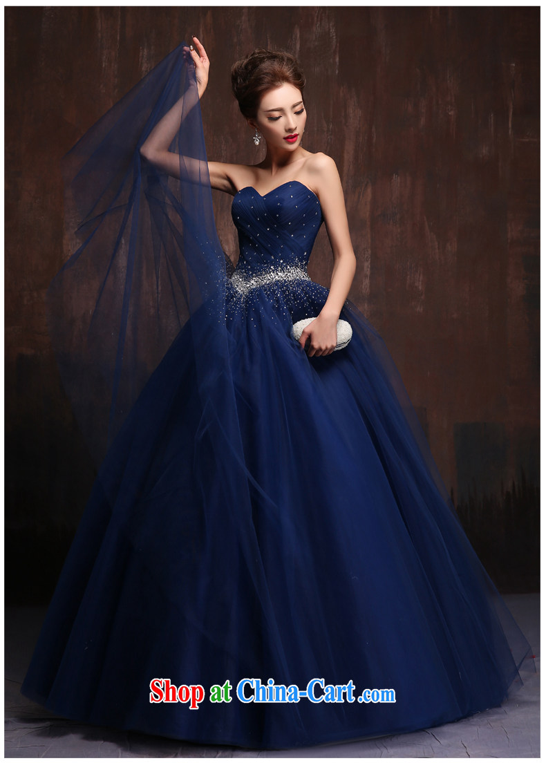 wedding dresses 2015 new erase chest long banquet diamond jewelry blue dress Performance Service Bridal toast spring serving royal blue. size pictures, price, brand platters! Elections are good character, the national distribution, so why buy now enjoy more preferential! Health