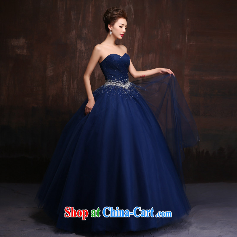 wedding dresses 2015 new erase chest long banquet diamond jewelry blue dress uniforms bridal toast spring serving royal blue. Size, Sin Sin better edge, shopping on the Internet