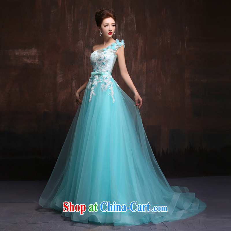 sin Sin better edge 2015 stylish new wedding dresses, shoulder sweet long-tail bridal wedding dress skirt ice blue L quality pictures, price, brand platters! Elections are good character, the national distribution, so why buy now enjoy more preferential! Health