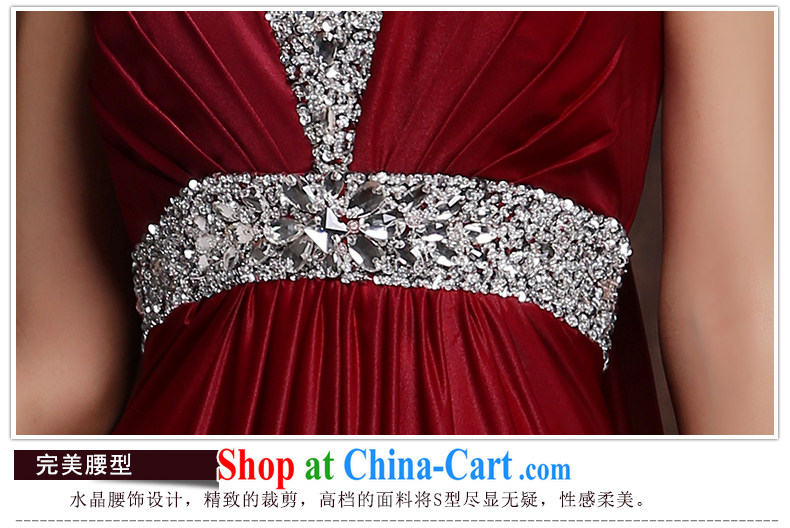 2015 new stylish long, deep red V bridal toast serving moderator performance service beauty banquet dress wine red L pictures, price, brand platters! Elections are good character, the national distribution, so why buy now enjoy more preferential! Health