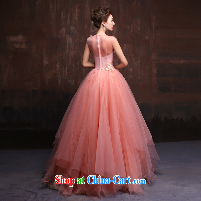 wedding dresses 2015 new Korean bridal larger wedding photo building theme stage long banquet dress, bare pink. Size, Sin Sin better edge, shopping on the Internet