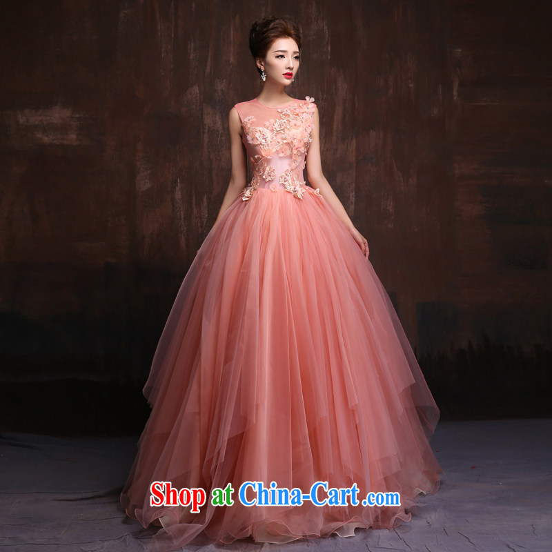 wedding dresses 2015 new Korean bridal larger wedding photo building theme stage long banquet dress, bare pink. Size, Sin Sin better edge, shopping on the Internet