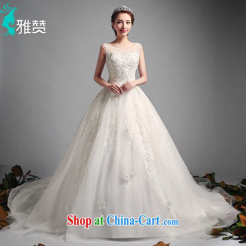 And Jacob, 2015, Japan, and South Korea wedding dress drag and drop the shoulders minimalist summer and autumn new lace wedding wedding band shaggy skirts and tail, XXL, Zambia (YAZAN), shopping on the Internet