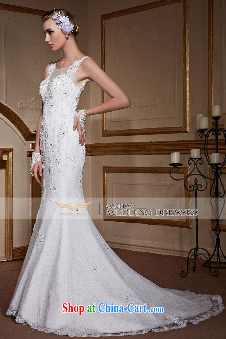 Creative Fox 2015 new white wedding dresses at Merlion tail wedding lace shoulders wedding back exposed wedding tailored wedding 99,036 white tailored pictures, price, brand platters! Elections are good character, the national distribution, so why buy now enjoy more preferential! Health