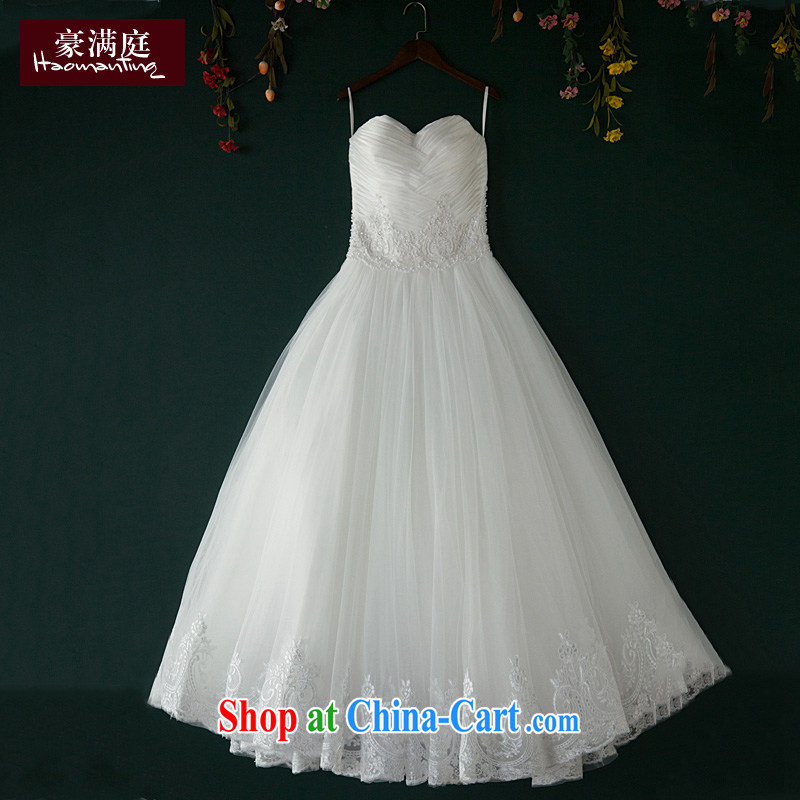 bare chest wedding dresses new 2015 summer Korean-style minimalist with wedding, tie-cultivating graphics thin white white XL, Ho full chamber, shopping on the Internet