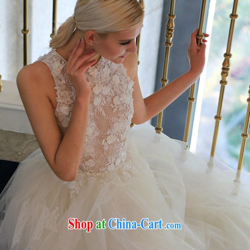Luang Prabang in summer 2015 new stylish bridal wedding simple marriage wedding retro a shoulder-tail lace wedding white XL, Luang Prabang, and shopping on the Internet