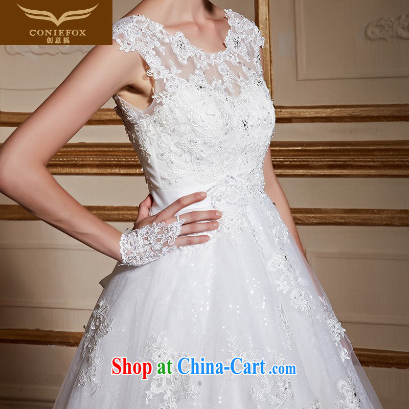 Creative Fox stylish shoulders back exposed wedding dresses elegant lace With marriages wedding white simple and advanced custom wedding 99,056 white tailored to creative Fox (coniefox), online shopping