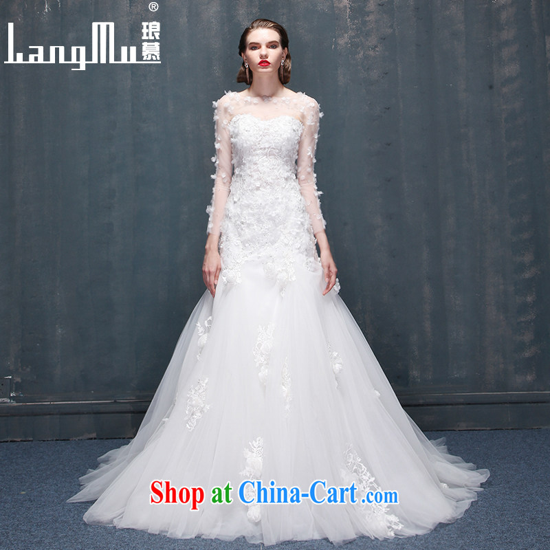 Luang Prabang in summer 2015 new Korean-style lace floral beauty a Field shoulder wiped chest crowsfoot wedding small tail custom white advanced customization