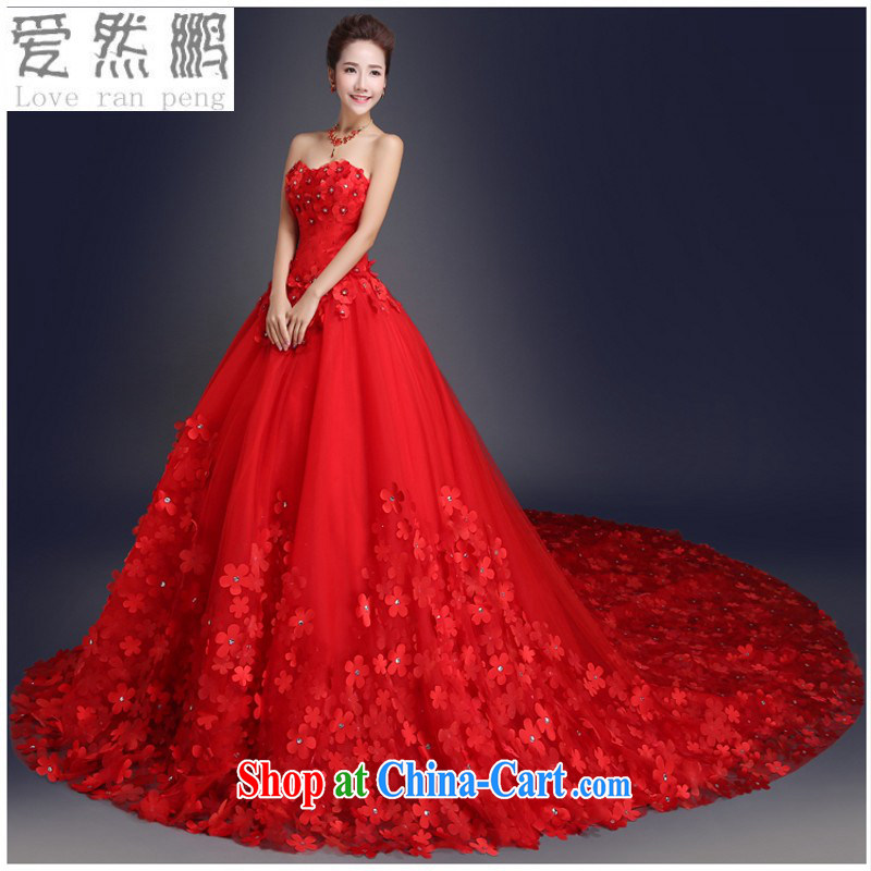 Summer 2015 new bridal wedding dresses long-tail wiped his chest cultivating the code with the flower-tail custom white 50 CM drag and drop custom size will not be refunded, so Pang (AIRANPENG), and, on-line shopping