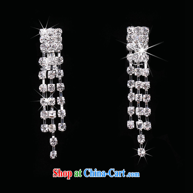 Time his bride's jewelry and ornaments necklace earrings 3-piece kit wedding accessories Korean marriage crystal diamond necklace earrings hair accessories gift set 3 piece set pictures, price, brand platters! Elections are good character, the national distribution, so why buy now enjoy more preferential! Health