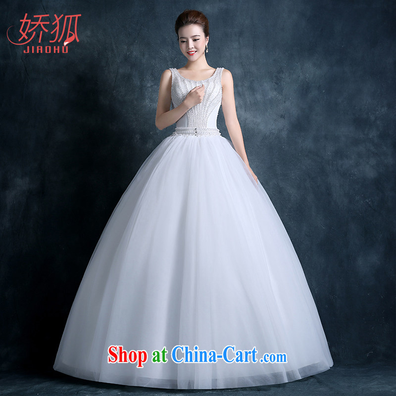 Air Fox 2015 autumn and winter new stylish wedding dresses bride Korean double-shoulder-neck-back lace retro graphics thin Pearl luxury white customization, and aviation Fox (jiaohu), online shopping