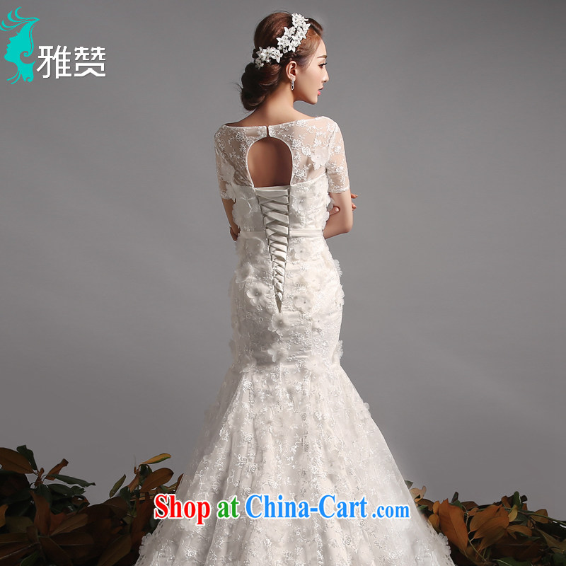 And Jacob his bride crowsfoot wedding dresses small tail with new 2015 summer and autumn a field package shoulder short-sleeved beauty graphics thin marriage wedding dress with XXL, Jacob, Zambia (YAZAN), online shopping