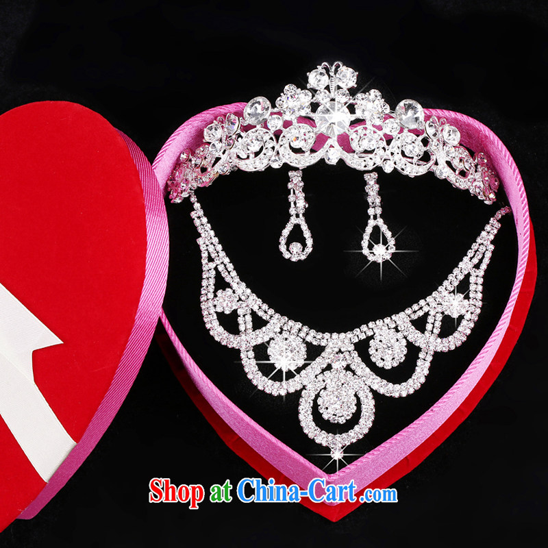 Time Syrian brides and ornaments Kit 3 piece wedding jewelry wedding Crown necklace Korean-style wedding accessories, Japan, and South Korea sweet crown, time, and shopping on the Internet