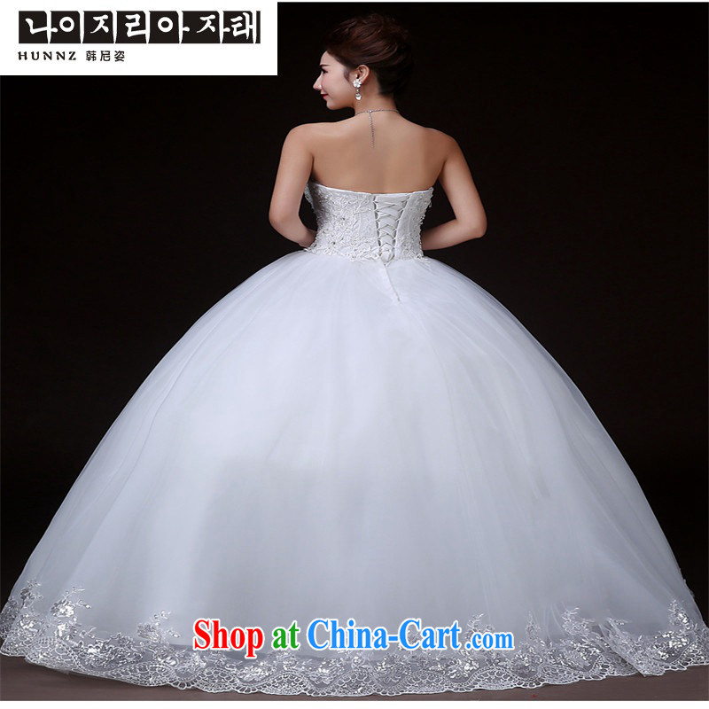 Products HUNNZ 2015 new Korean-style bare chest modern and simple in spring and summer-tail bridal wedding white XXL, HUNNZ, shopping on the Internet