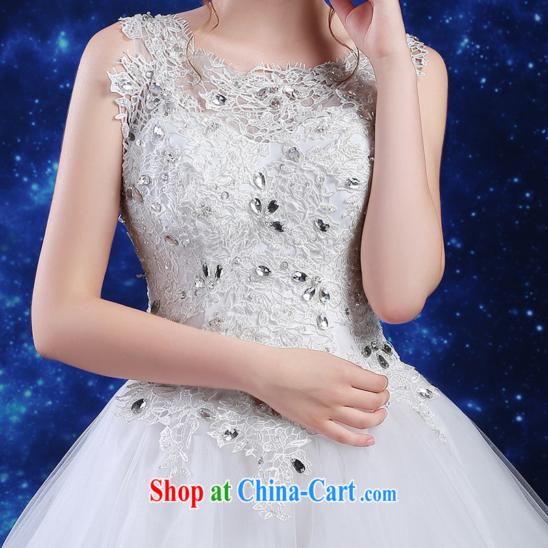 Ms Audrey EU Qi 2015 summer Korean bridal wedding dresses skirt ivory white shoulders lace tie-cultivating larger graphics thin wood drill shaggy dress wedding female white XXL, Qi wei (QI WAVE), online shopping