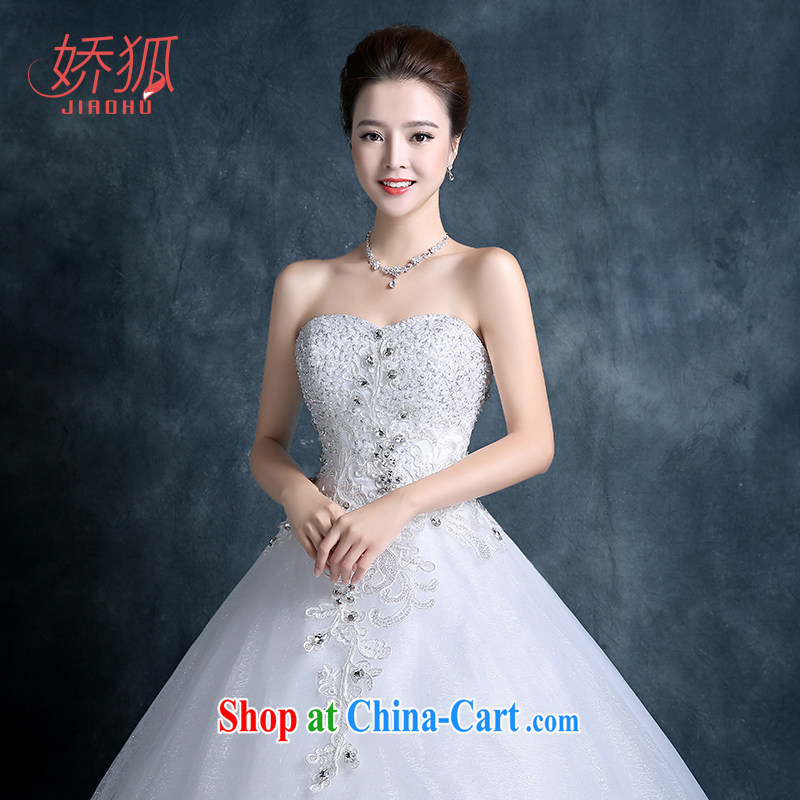 Air Fox fall 2015 wedding dresses new bridal flowers lace custom tied with Korean Princess minimalist wipe his chest, wedding white XXL, air Fox (jiaohu), online shopping