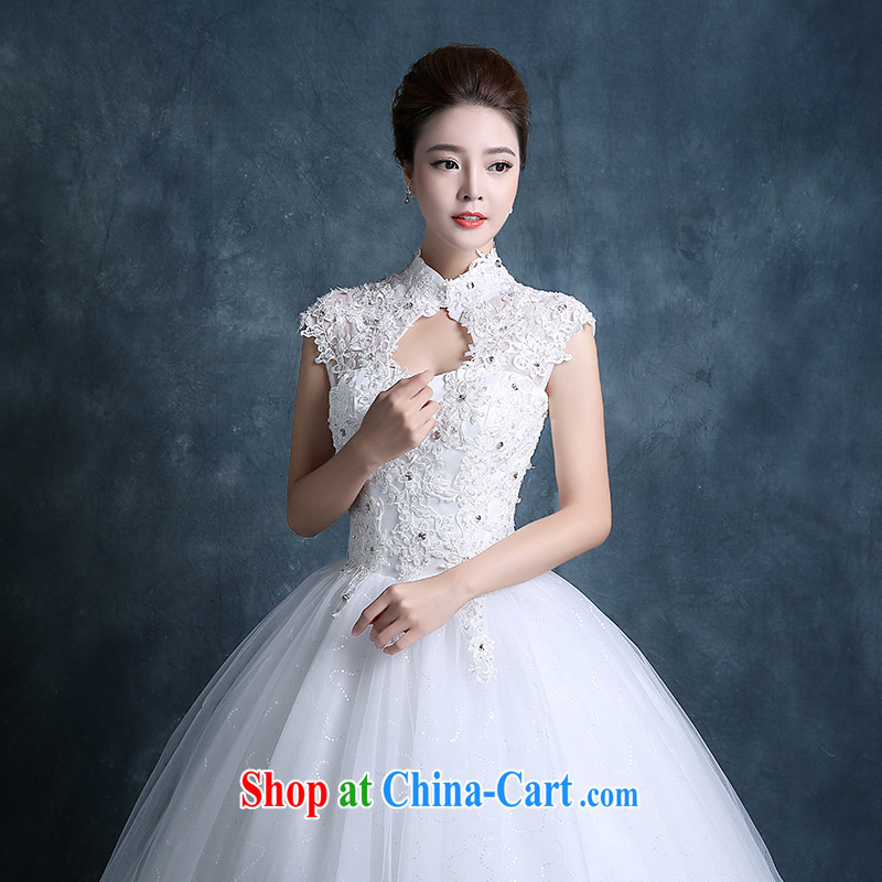 Air Fox wedding dresses fall 2015 new Korean bridal graphics thin beauty dresses for larger lace with parquet drill white XXL, air Fox (jiaohu), and, on-line shopping