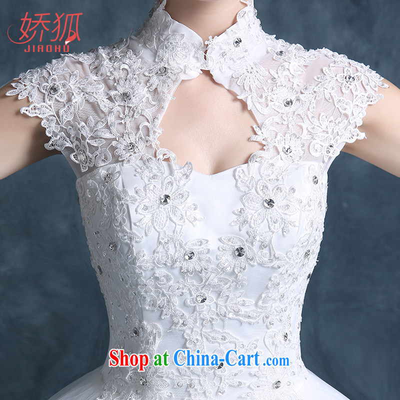 Air Fox wedding dresses fall 2015 new Korean bridal graphics thin beauty dresses for larger lace with parquet drill white XXL, air Fox (jiaohu), and, on-line shopping