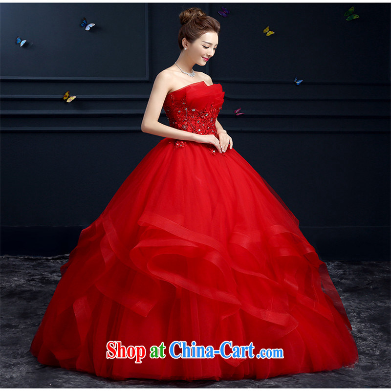 Products HUNNZ 2015 spring and summer Korean red wipe the chest high fashion with long bridal wedding red XXL, HUNNZ, shopping on the Internet